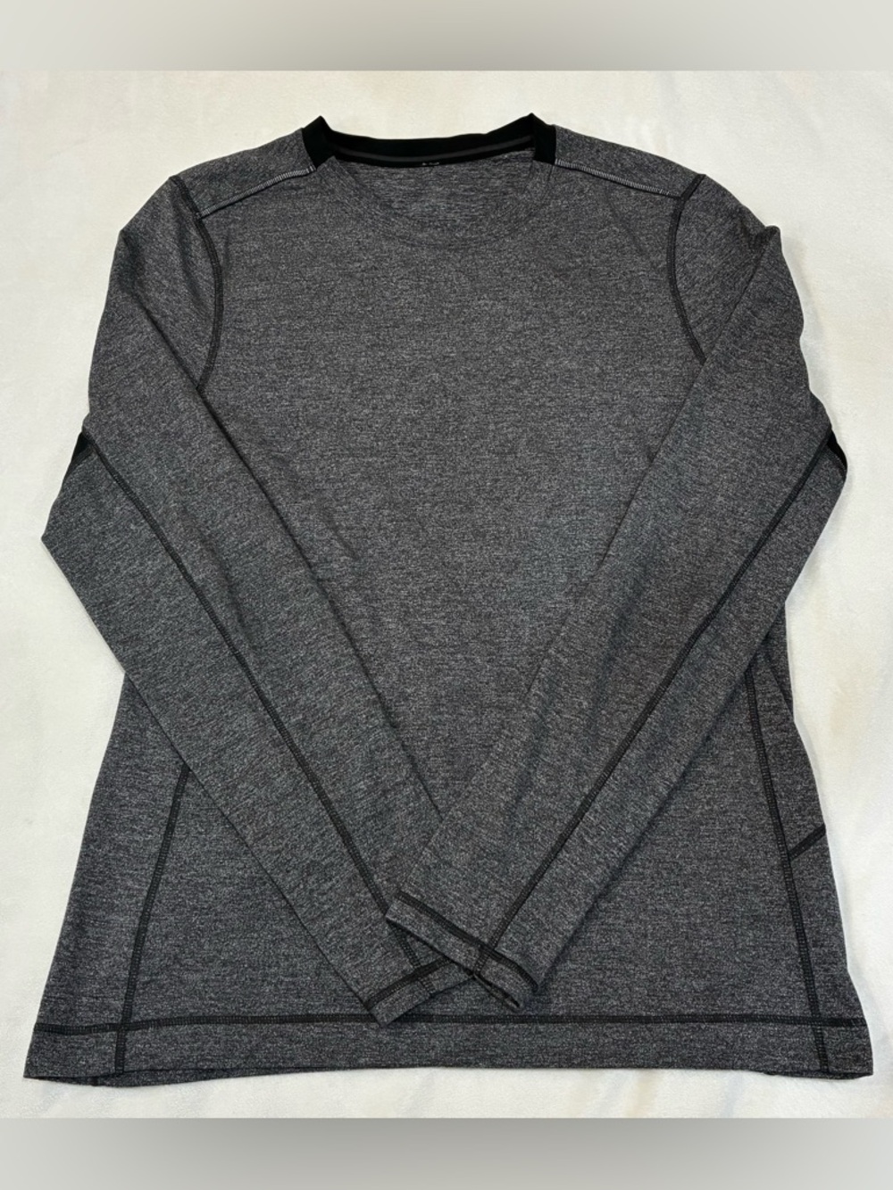 Lululemon Men's Metal Vent Tech 1.0 Long Sleeve Heathered Gray Slate Mesh Large